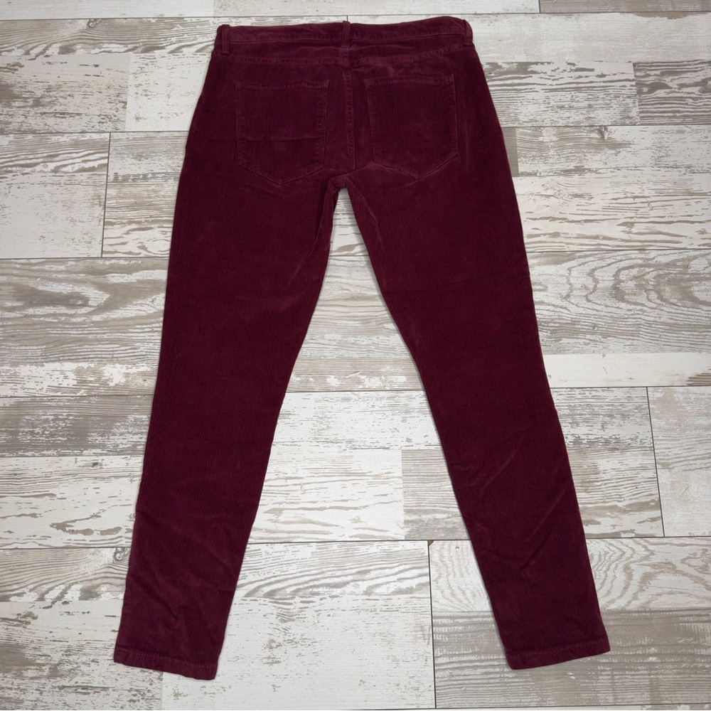 Banana Republic Burgundy Corduroy Skinny Pants Women’s 26P Petite - Picture 9 of 12